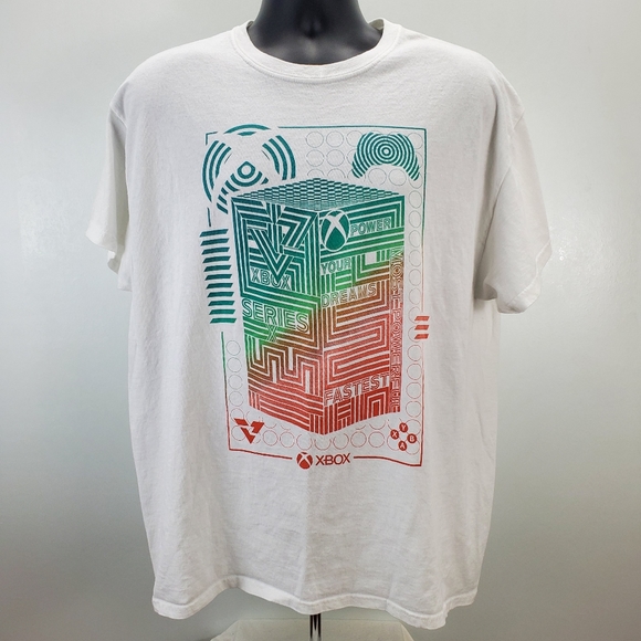 Xbox Series X Most Powerful Men's XL T-Shirt White Graphic Cotton - Picture 2 of 9